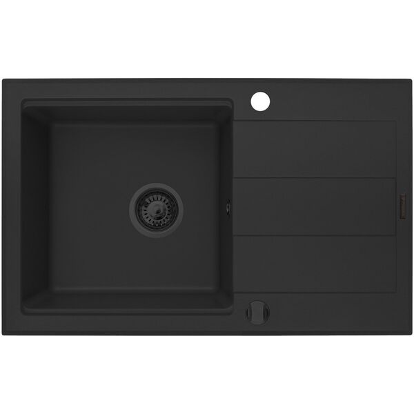 Zlew SPARTA PLUS LUX (78X48) 1B 1D, volcano Black Edition