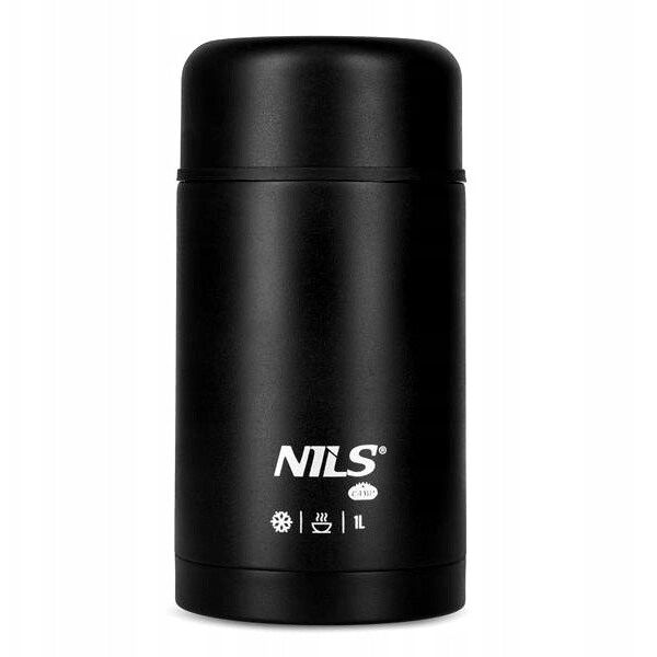 Θερμός φαγητού 1000ML μαύρο Nils Extreme
