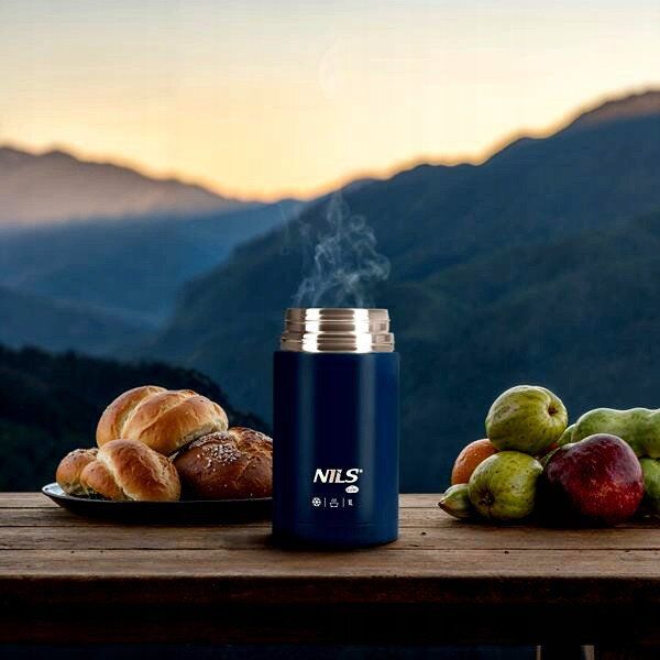 Θερμός φαγητού NC3802 1000ML ΜΠΛΕ NILS CAMP