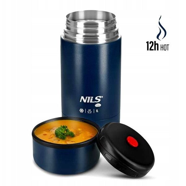 Θερμός φαγητού NC3802 1000ML ΜΠΛΕ NILS CAMP