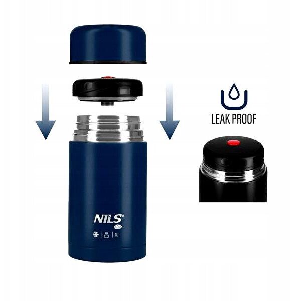 Θερμός φαγητού NC3802 1000ML ΜΠΛΕ NILS CAMP