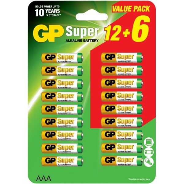 Baterie GP Super Alkaline AAA 18szt GPPCA24AS446