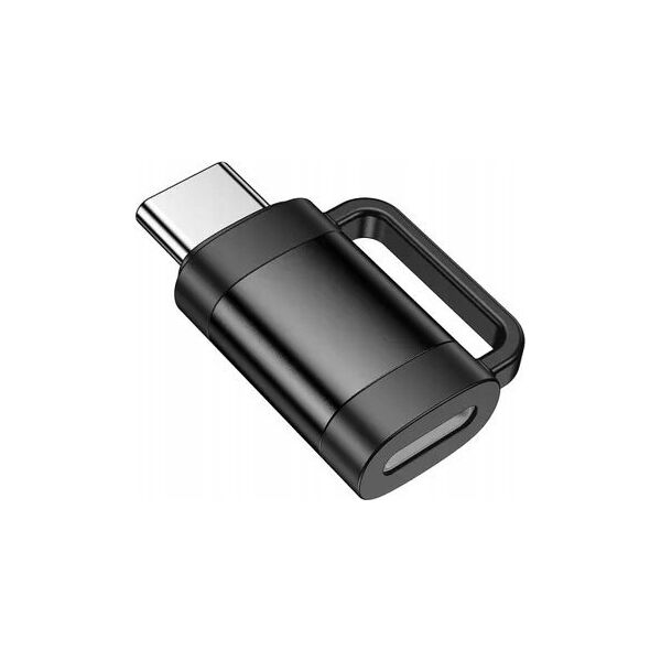 Adapter USB Hoco HOCO adapter OTG Typ C (męski) do Lightning (żeński) 3A UA31E czarny