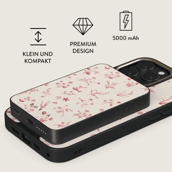 Μαγνητική Τράπεζα Ισχύος BURGA 5,000mAh Prairie gunmetal