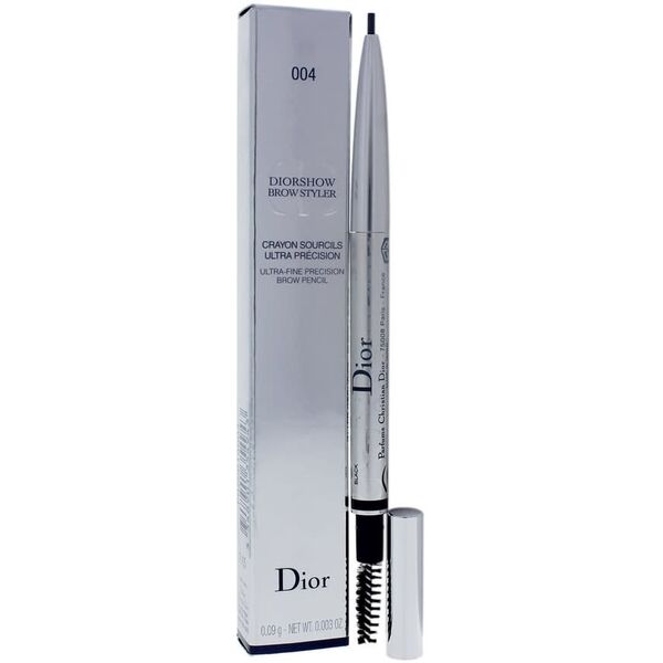 Christian Dior, Diorshow Brow Styler, Διπλής Όψης, Μολύβι Φρυδιών με Κρέμα, 004, Μαύρο, 0.09 g Για Γυναίκες