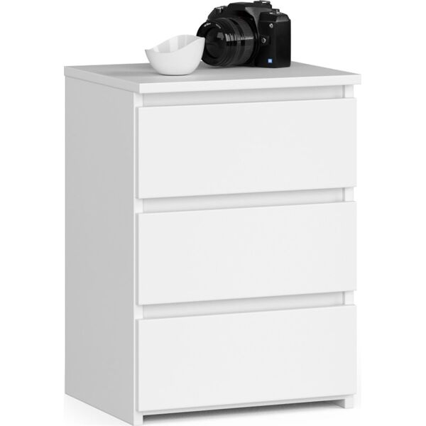 Fabryka Mebli Akord Szafka nocna CL3 40 cm 3 szuflady - biała