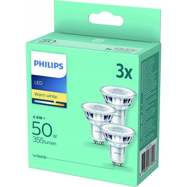 Philips Philips 8719514307780, 4.8 W, 50 W, GU10, 355 lm, 15000 h