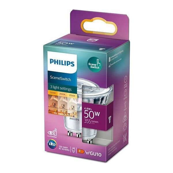 Philips Philips 8719514307780, 4.8 W, 50 W, GU10, 355 lm, 15000 h