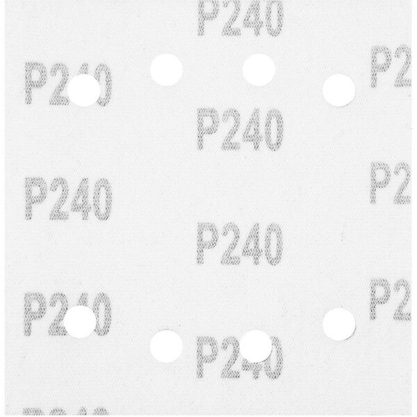 Papiery ścierne na rzep, kwadrat 113 x 113 mm, P240, 5 szt., z 8 otworami do 04-623