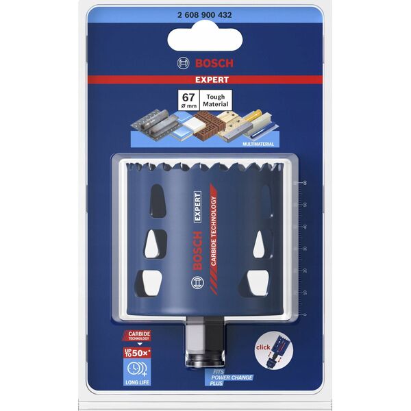 Bosch BOSCH hole saw ToughMaterial 67mm - 2608900432 EXPERT RANGE