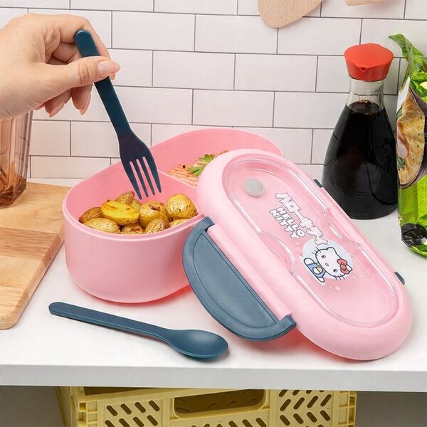 PALADONE Hello Kitty pudełko na lunch plus sztućce