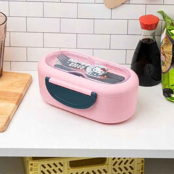 PALADONE Hello Kitty pudełko na lunch plus sztućce
