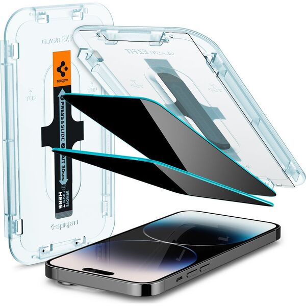 Spigen Spigen Glass EZ Fit Privacy 2 Pack - iPhone 14 Pro