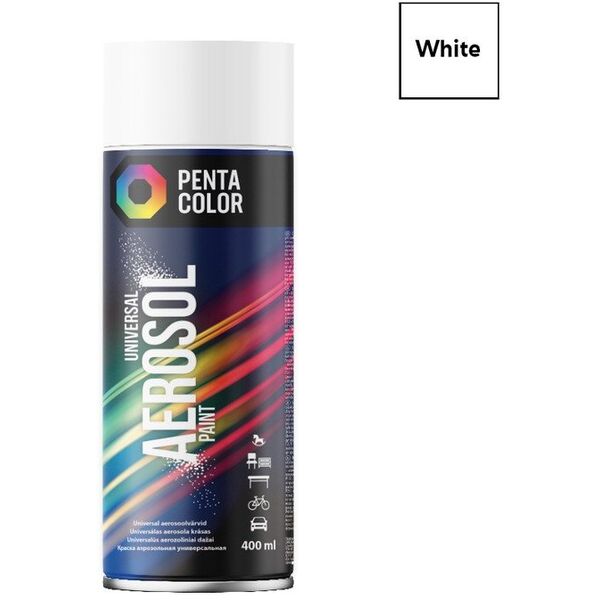 ΧΡΩΜΑ ΣΠΡΕΪ Pentacolor ΛΕΥΚΟ ΜΑΤ 400ML R-9010