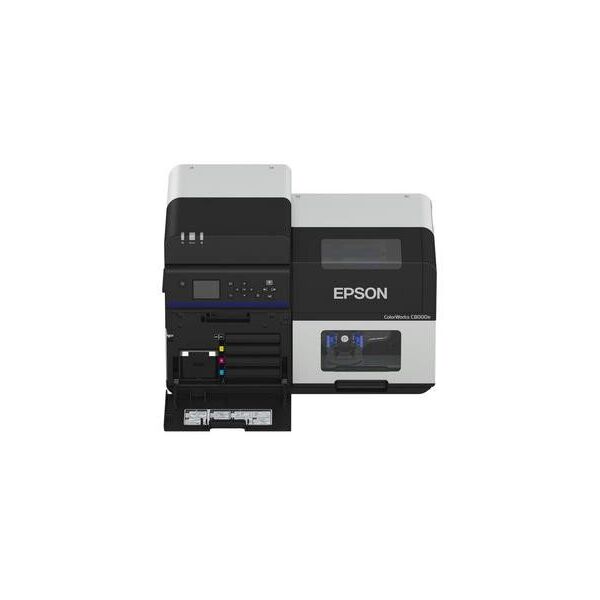 Epson ColorWorks C8000e (MK), Inkjet, 600 x 1200 DPI, 300 mm/sec, Ενσύρματο & Ασύρματο, Μαύρο, Γκρι