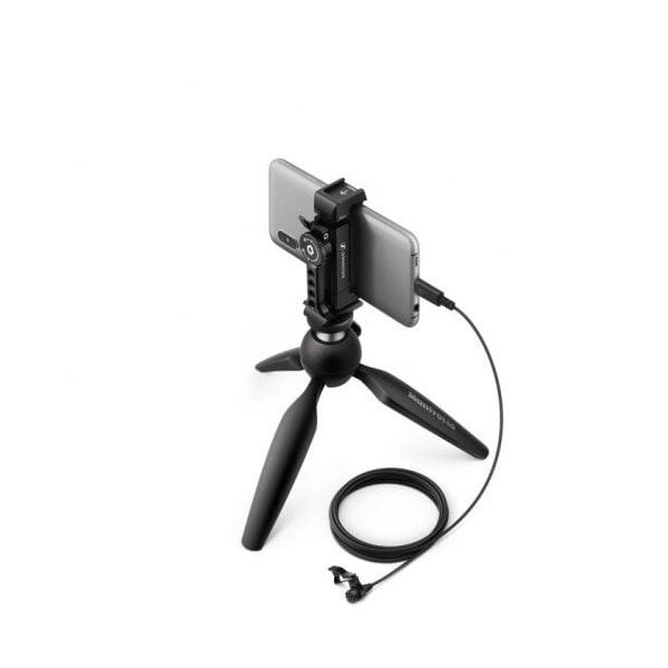Sennheiser XS LAV USB-C MOBILE KIT - Mikrofon lavalier ze złączem USB-C, ze statywem i uchwytem Manfrotto do smartphona