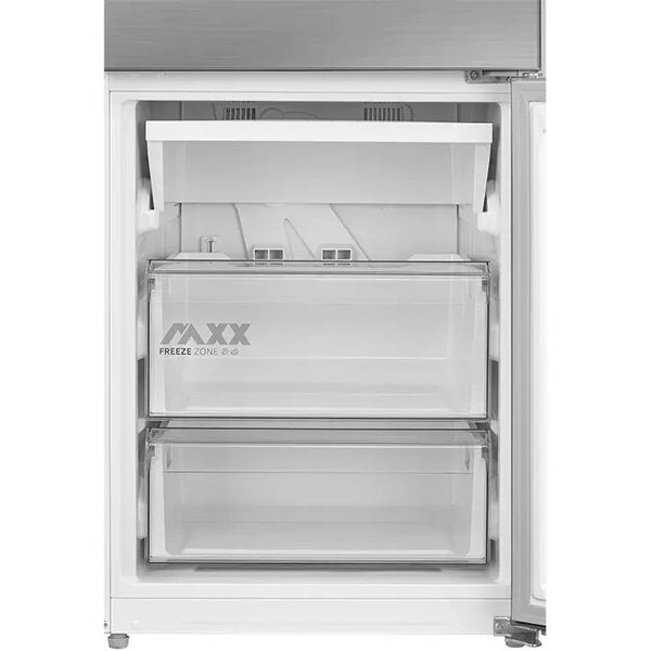 Midea Refrigerator | MDRB600MME46 | Energy efficiency class E | Free standing | Combi | Height 201 cm | No Frost system | Fridge net capacity 313 L | Freezer net capacity 130 L | Display | 35 dB | Stainless steel