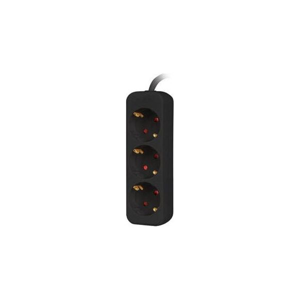 Lanberg Przedłużacz 1,5m czarny 3x 230V Schuko