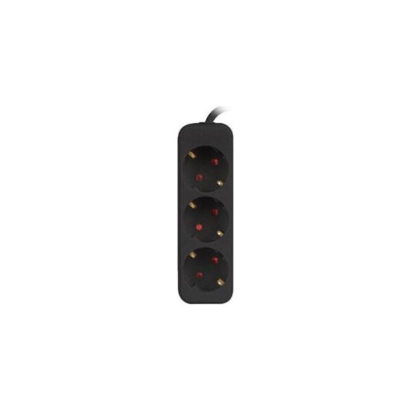 Lanberg Przedłużacz 1,5m czarny 3x 230V Schuko