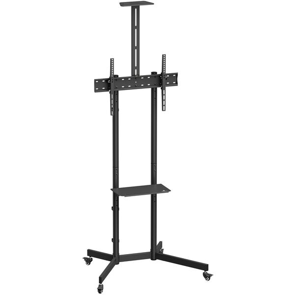 Stand / wózek do TV Maclean, półka na kamerę, na kółkach, 37-70", max. obciążenie 45kg/5kg półka, max. VESA 600x400, MC-113 B