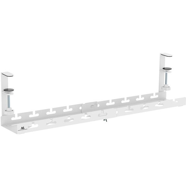 Organizer podbiurkowy na kable Maclean, max. obciążenie 5kg, max. 728mm, biały, MC-103 W