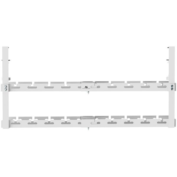 Organizer podbiurkowy na kable Maclean, max. obciążenie 5kg, max. 728mm, 2 poziomy, biały, MC-102 W