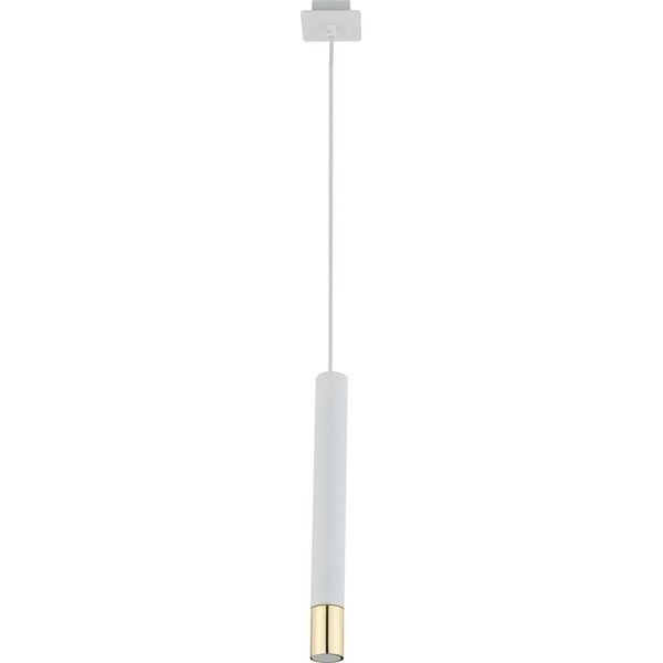 Lampa wisząca Sigma Biała tuba wisząca Sopel Grand 33386 metalowa do salonu okrągła