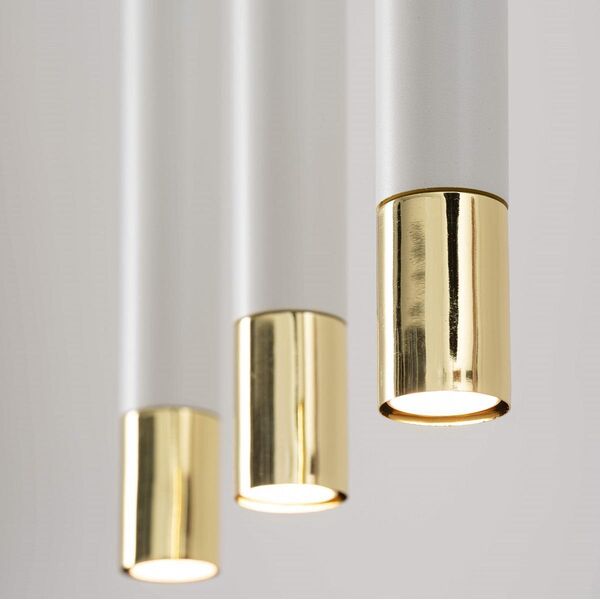 Lampa wisząca Sigma Biała tuba wisząca Sopel Grand 33386 metalowa do salonu okrągła