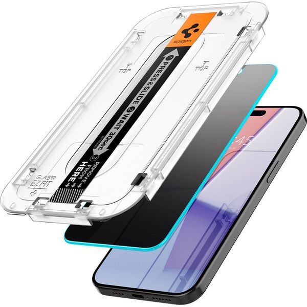 Spigen Spigen Glass tR EZ Fit (Privacy) 2 Pack, transparency - iPhone 15 Pro Max