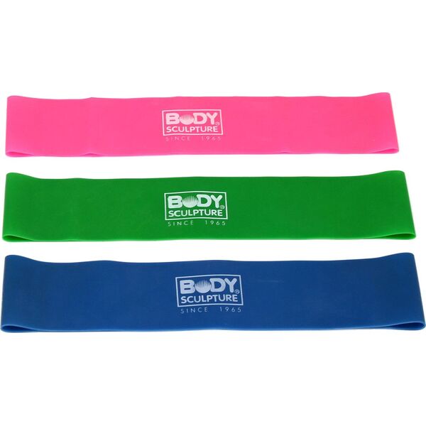 Body Sculpture Mini Band BB-103 różne poziomy oporu w zestawie wielokolorowy 3 szt.