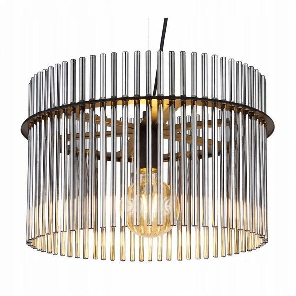 Φωτιστικό κρεμαστό GLOBO GORLEY, 1xE27, 60W, 230V, μέταλλο, μαύρο χρώμα, o40x150cm