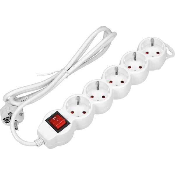 Listwa zasilająca Orno 5 gniazd 1.5 m biała (ORAE13150(GS)/W/1,5M)