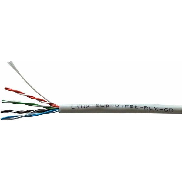 Καλώδιο Lynx CS UTP LYNX REELEX AIR, Cat5E, σύρμα, PVC, Eca, γκρι, 305m