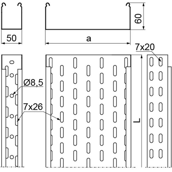 Καλωδιακή σκάφη KCL400H60/3N 160240 Baks