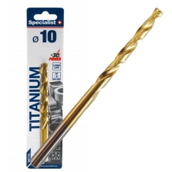 SPECIALIST+ μεταλλικό τρυπάνι TITAN, 10 mm