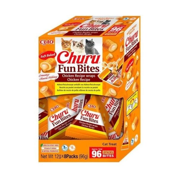 INABA CAT FUN BITES CHICKEN RECPIE przysmak dla kota 8x12g (96g)
