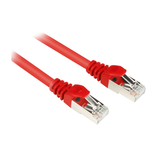 Sharkoon CAT 6 Patchcord SFTP Czerwony 2M (4044951014927)