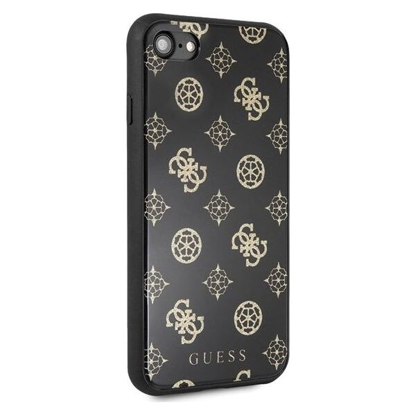 Guess Guess GUHCI8TGGPBK iPhone 7/8 czarny /black hard case Peony G Double Layer Glitter uniwersalny