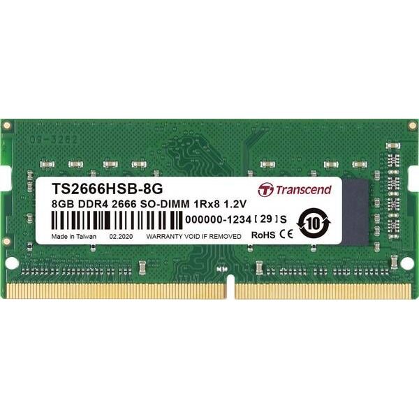 Pamięć do laptopa Transcend SODIMM, DDR4, 8 GB, 2666 MHz, CL19 (TS2666HSB-8G)
