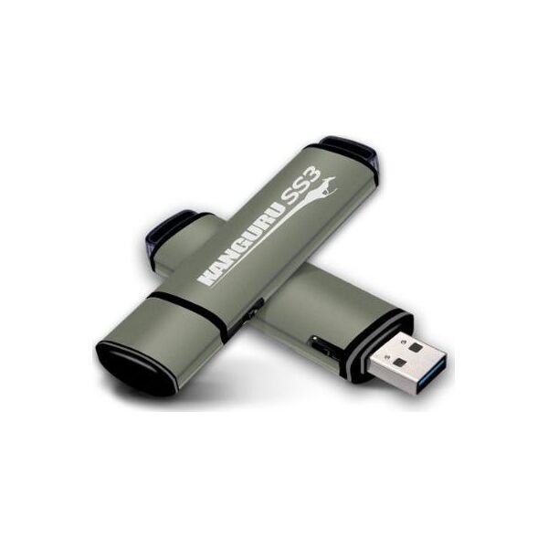 Pendrive Kanguru Pamięć USB Kanguru SS3 (USB 3.0, zabezpieczona szyfrowaniem), brązowo - brązowy 32 GB