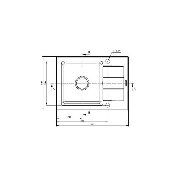 Zlewozmywak Pyramis Zlewozmywak 1-komorowy Sparta z ociekaczem 59 x 40cm bezowy (070073601)