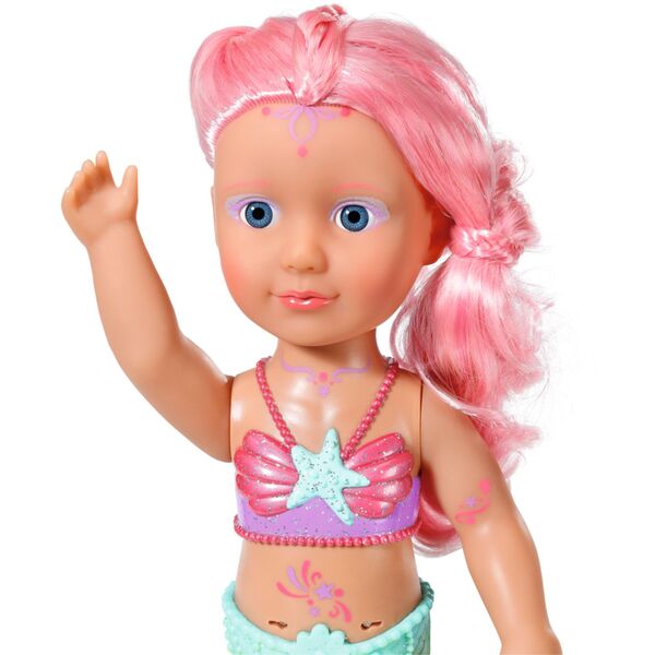 Κούκλα Zapf ZAPF Creation BABY born Little Sister γοργόνα 46cm (συμπεριλαμβανομένου χτένας και τιάρας)