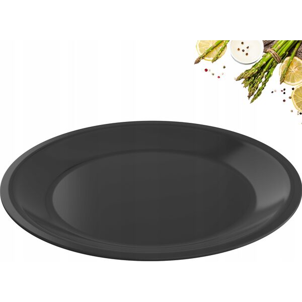 Rotho Talerz płaski 26 cm CARUBA czarny
