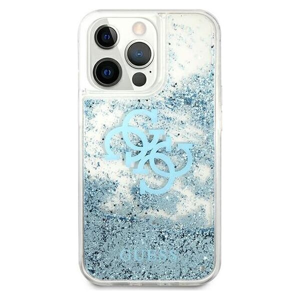 Guess Etui Guess GUHCP13LLG4GBL Apple iPhone 13 Pro niebieski/blue hardcase 4G Big Liquid Glitter