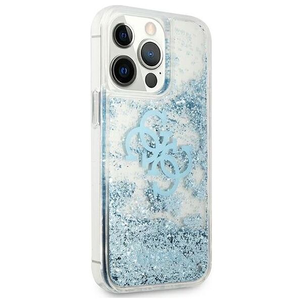 Guess Etui Guess GUHCP13LLG4GBL Apple iPhone 13 Pro niebieski/blue hardcase 4G Big Liquid Glitter