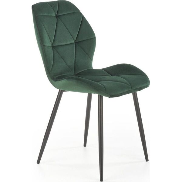 Halmar Krzesło K453 VELVET ciemnozielone