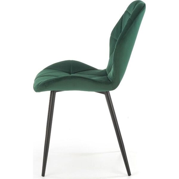 Halmar Krzesło K453 VELVET ciemnozielone