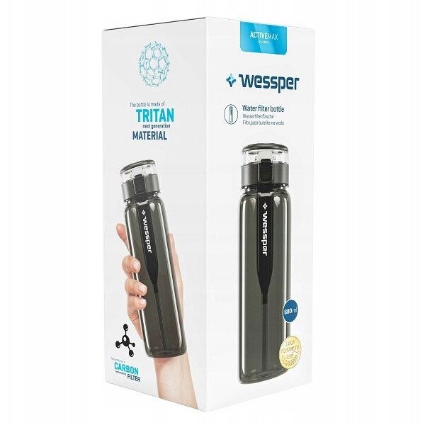 Γυάλινο μπουκάλι φιλτραρίσματος Wessper ActiveMax Clarti 0,68 l