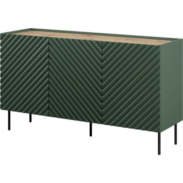 Cama Meble Komoda 3D2SZ ONDA 150x45xH85 zieleń