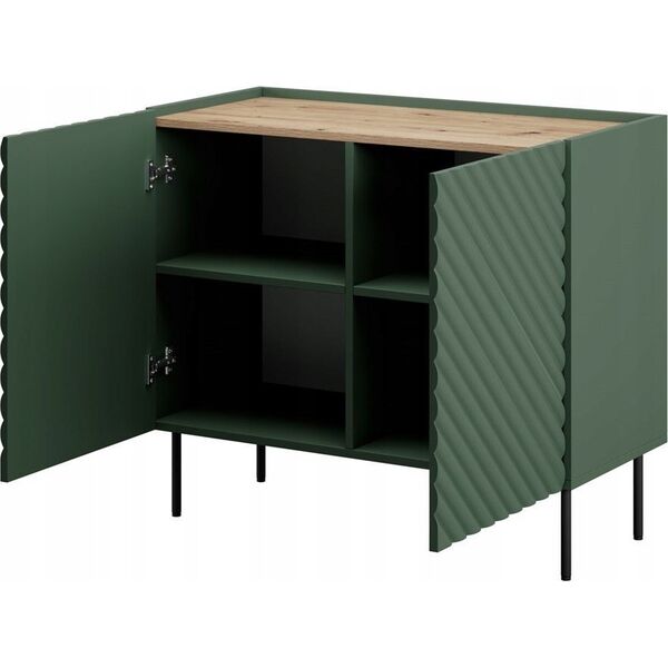 Cama Meble Komoda 2D ONDA 98x45xH85 zieleń